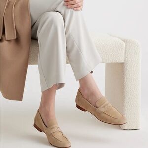 Quince Penny Loafers size 9 Tan Italian Suede